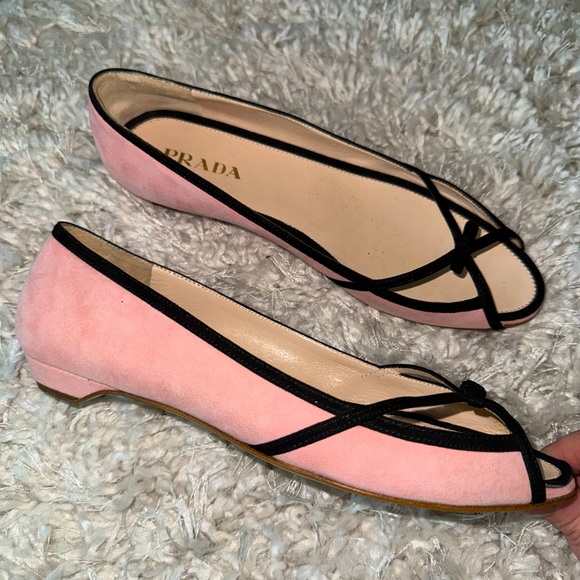 Rare Authentic Prada Ballet Flats EU 37 - Picture 2 of 4
